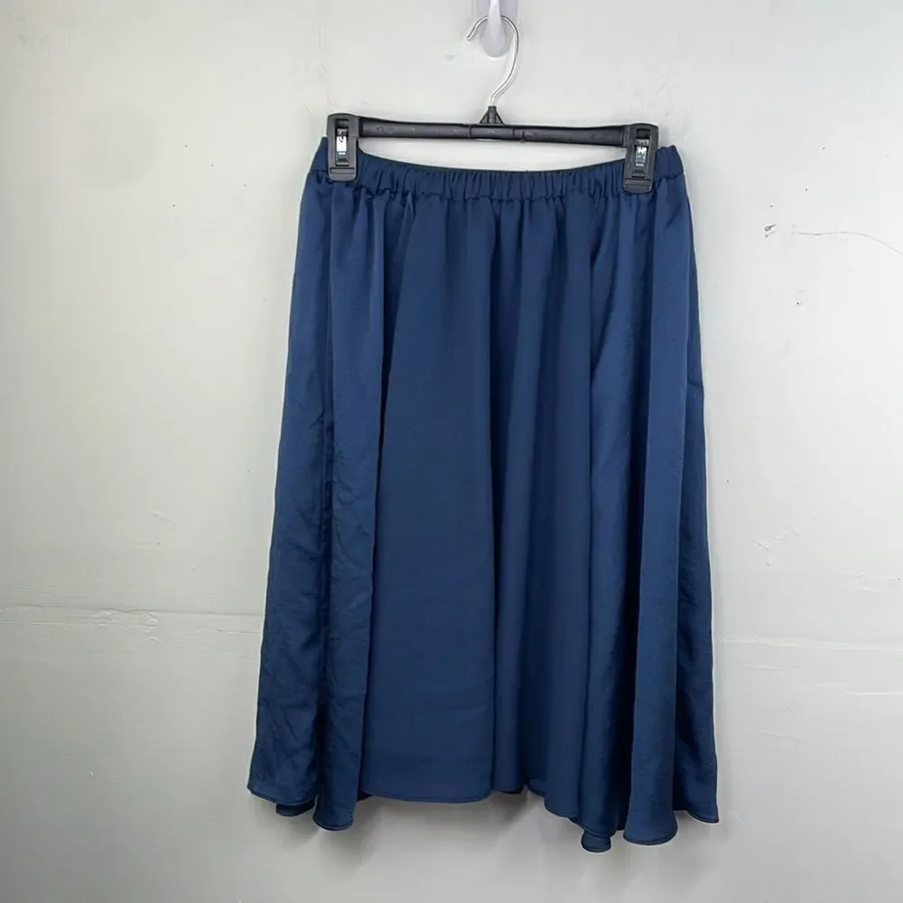 Zara Basics Dark Blue A line skirt size XS